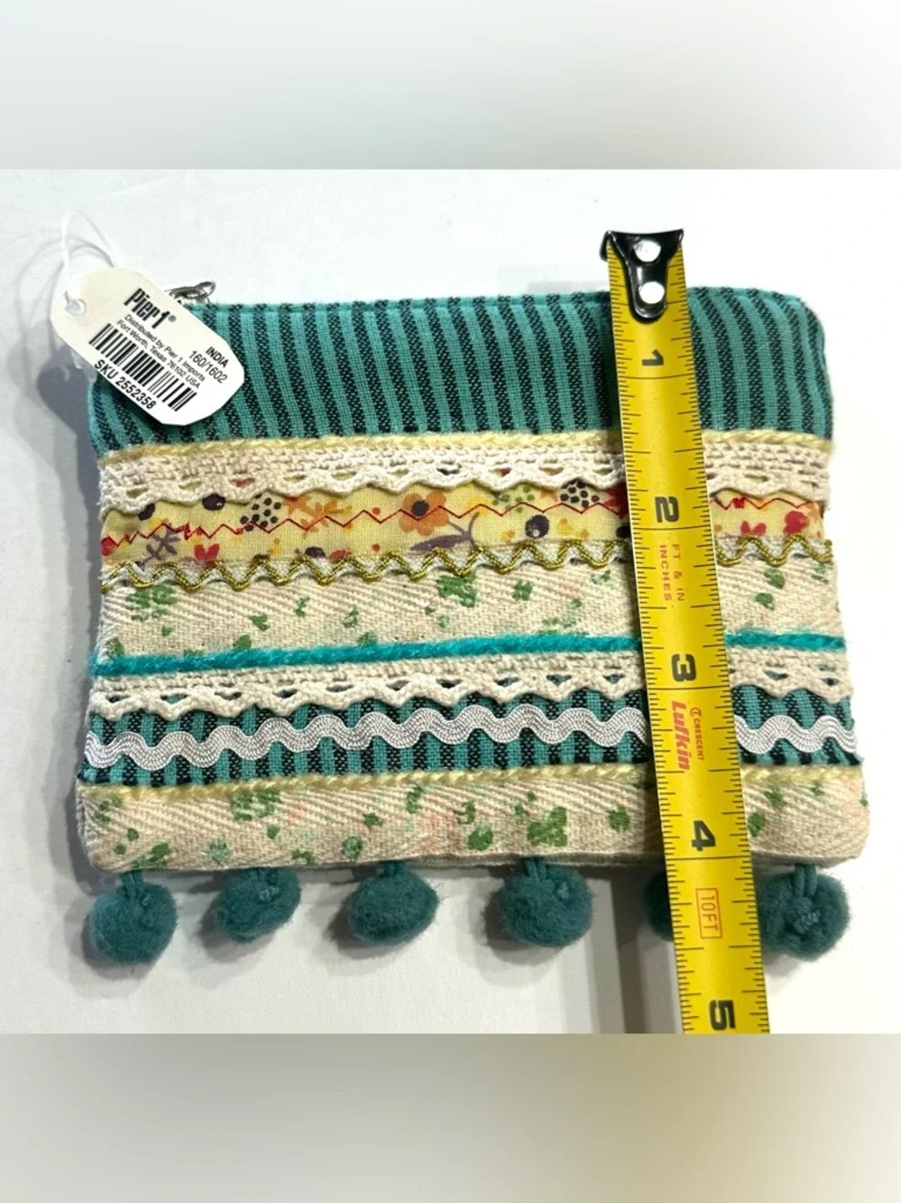 NEW, Pier 1 Imports Coin Purse, Y2K Vintage Style, New with Tags, Made in India